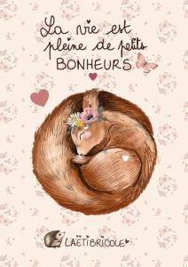Affichette "La vie est pleine de bonheurs"