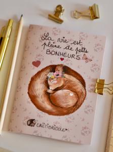 Le carnet écureuil avec citation
