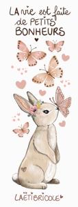 Marque page lapin debout